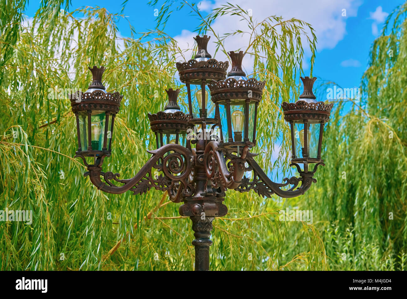 Vecchio lampione Foto Stock