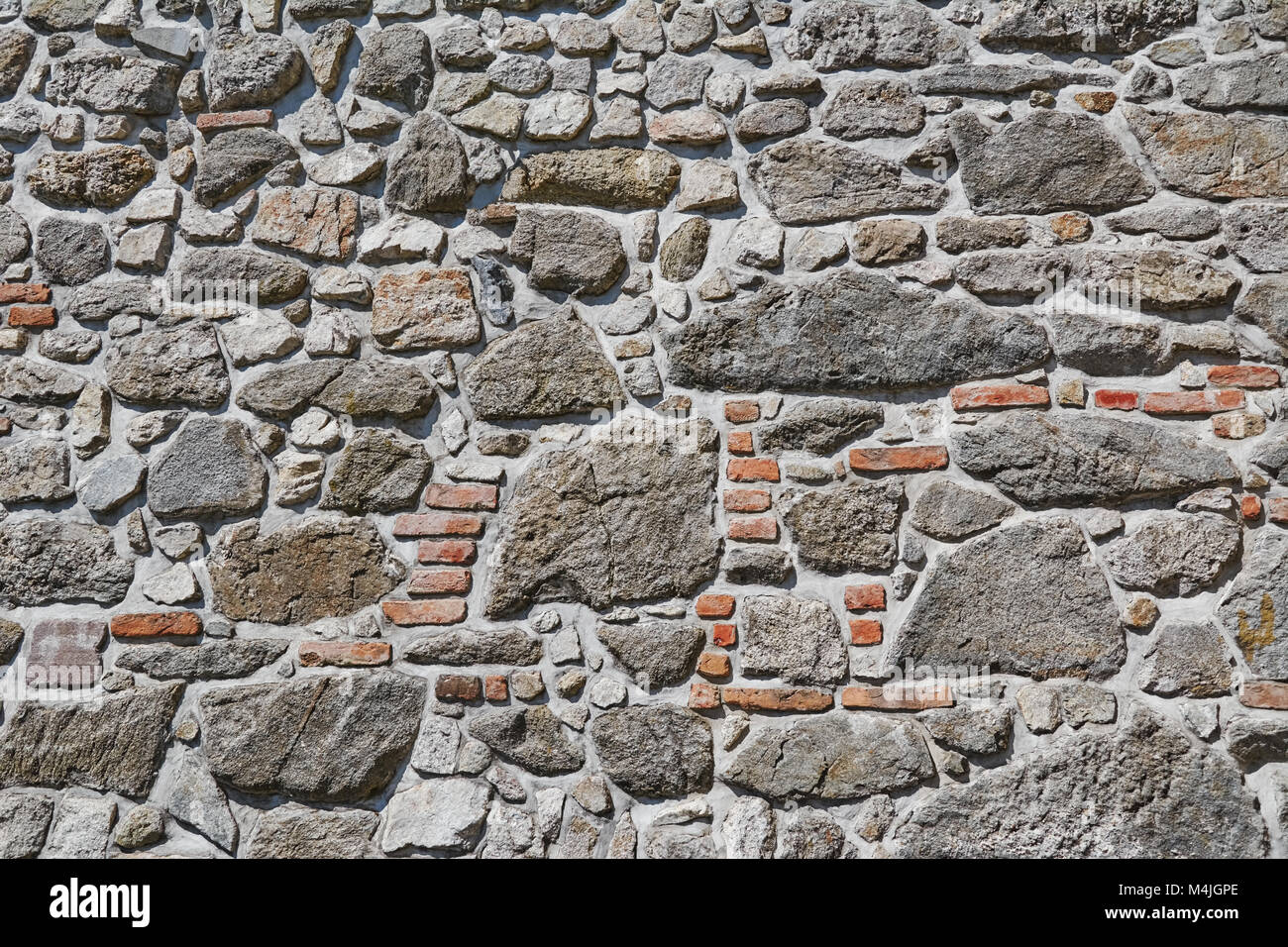 Muro di pietra sullo sfondo Foto Stock