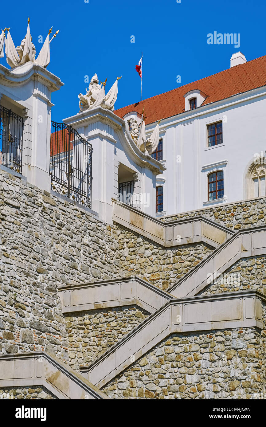 Scalinata al Castello Foto Stock