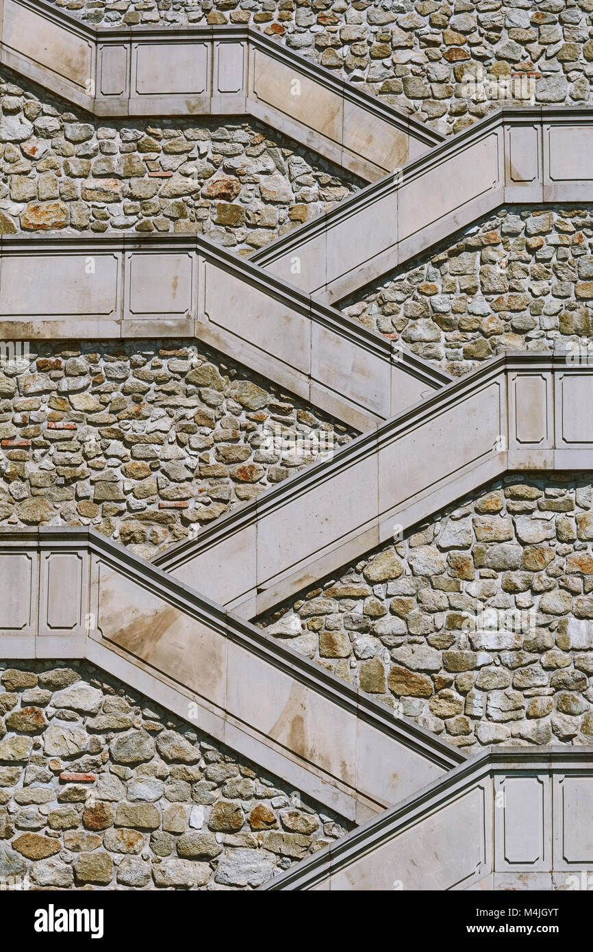 Scalinata al Castello Foto Stock