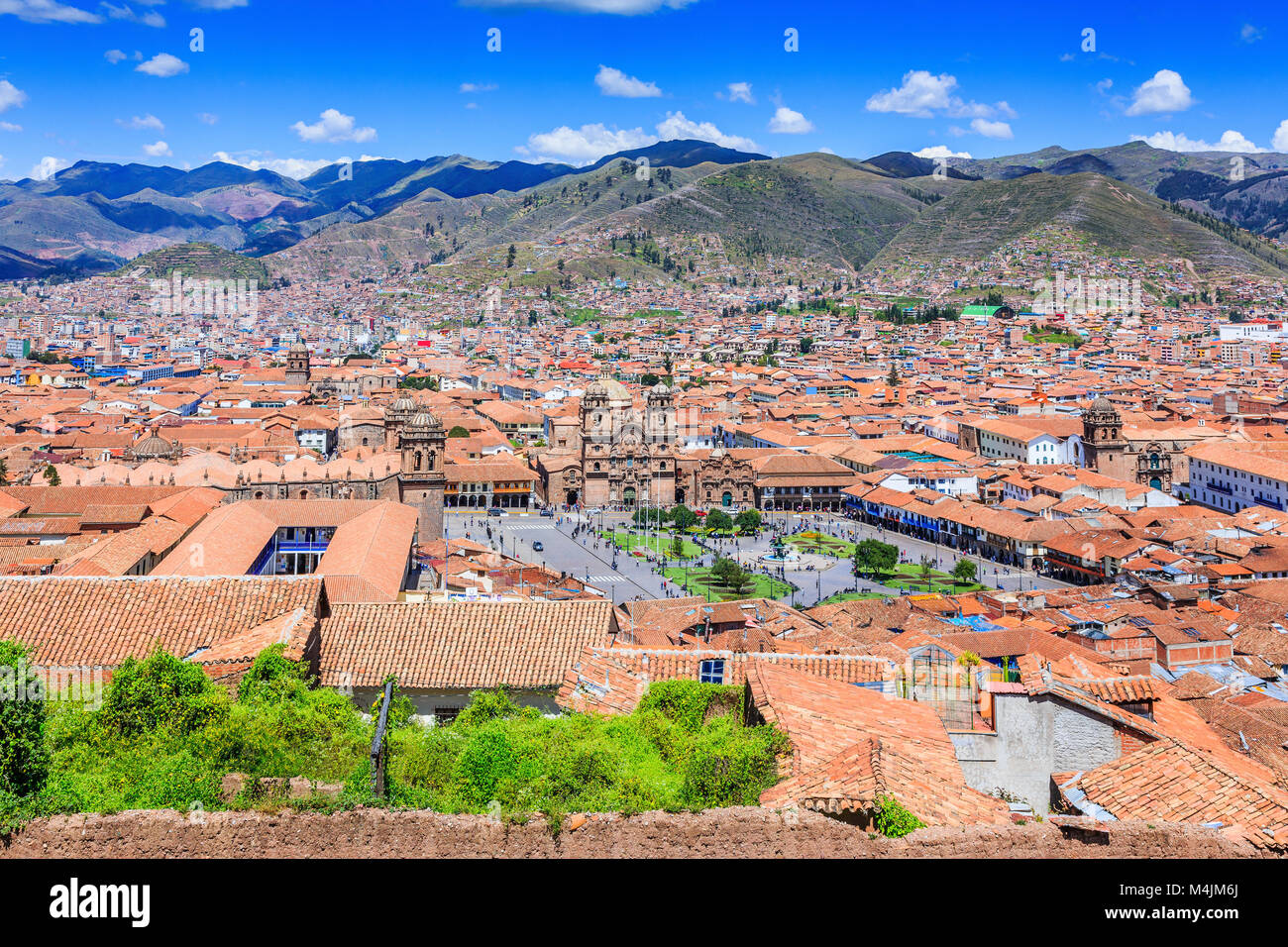 Cusco, Perù la storica capitale dell'impero Inca. Plaza de Armas Foto Stock