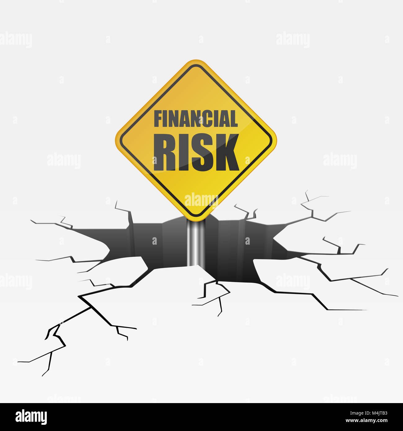 Incrinatura del rischio finanziario Foto Stock
