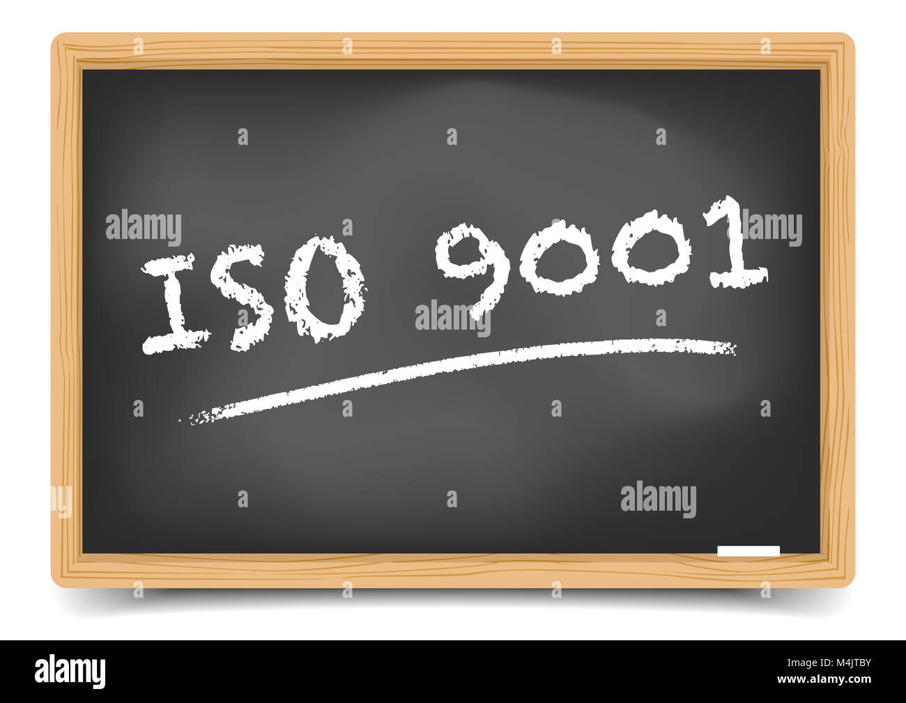 Concetto di Blackboard ISO9001 Foto Stock