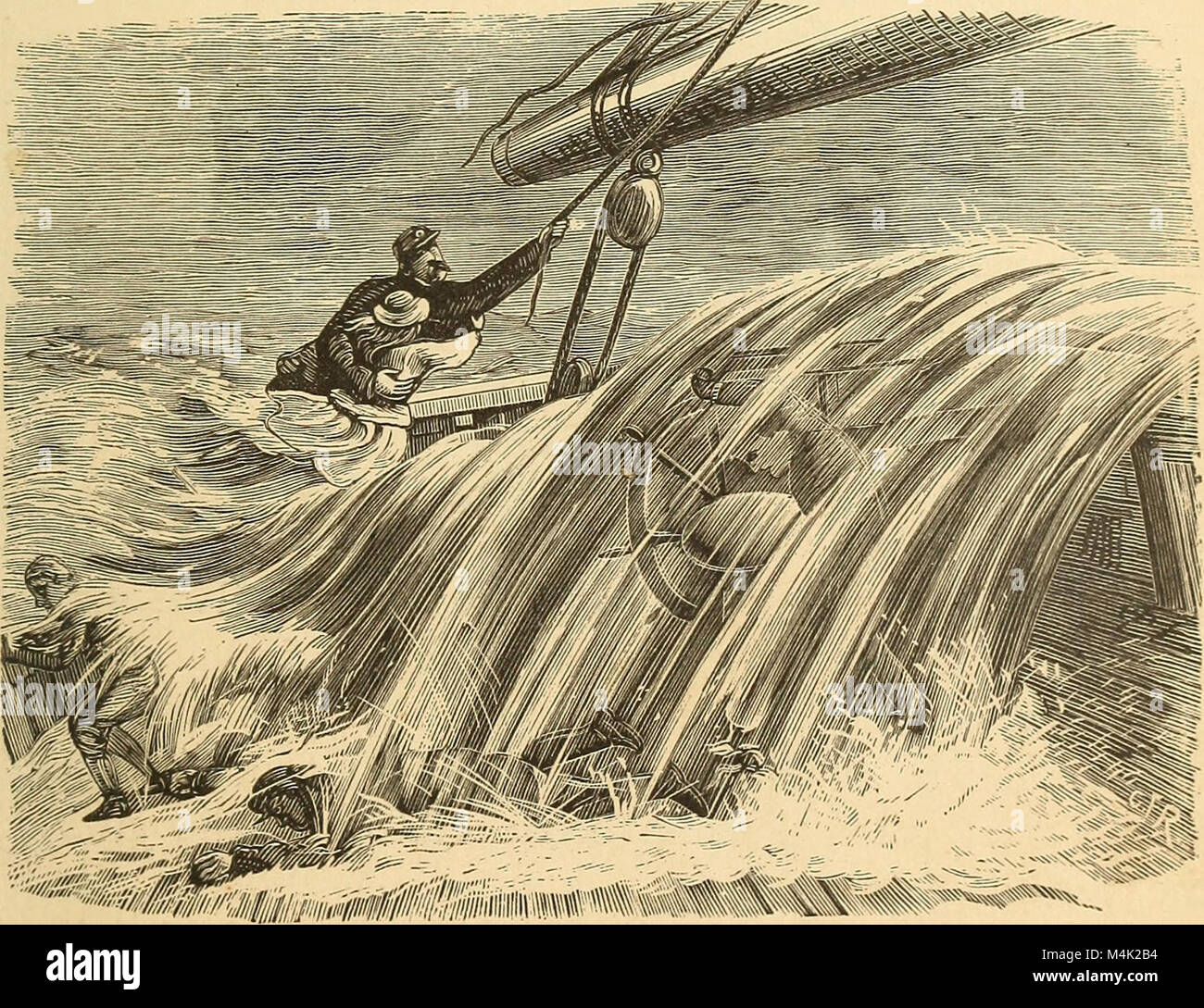 Questo libro racconta il viaggio intorno al mondo a bordo dello yacht Sunbeam, documentando undici mesi trascorsi viaggiando attraverso gli oceani. La narrazione descrive la vita quotidiana, gli incontri e le esperienze durante il viaggio, offrendo informazioni sulle sfide e i premi della navigazione a lunga distanza nel tardo XIX secolo. Foto Stock