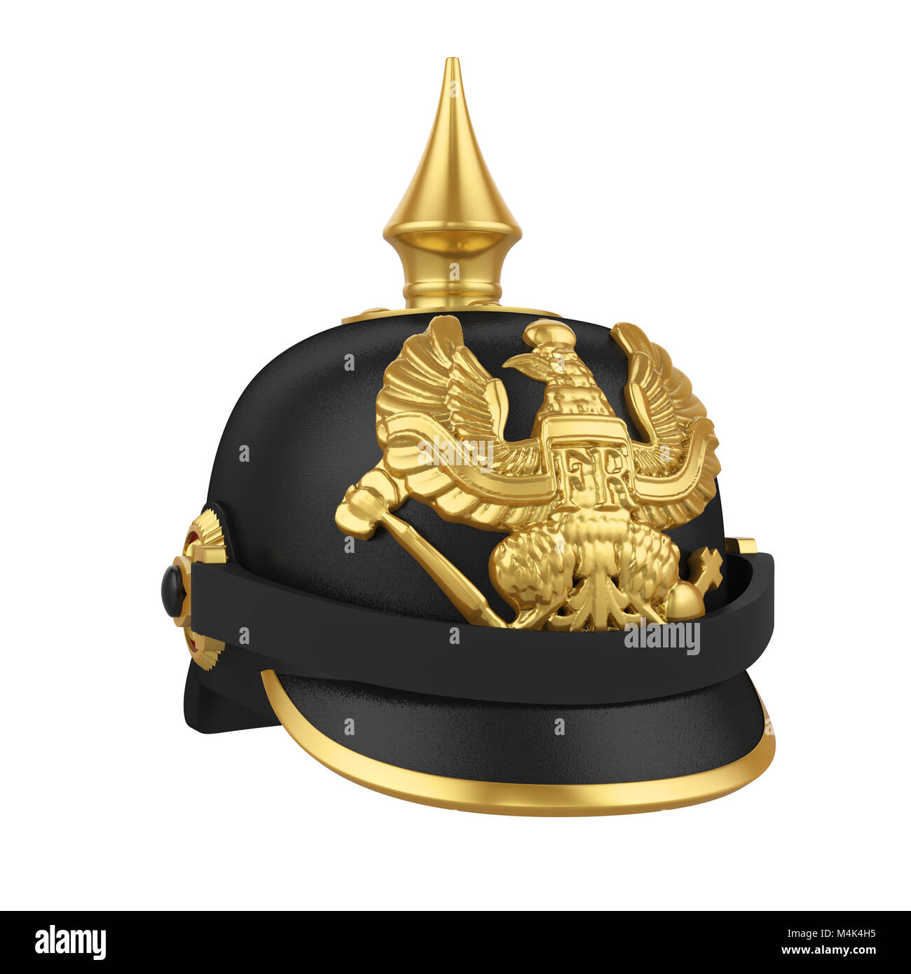 Pickelhaube casco Spiked isolato Foto Stock