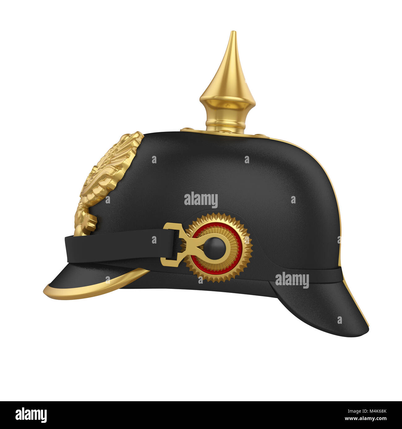 Pickelhaube casco Spiked isolato Foto Stock