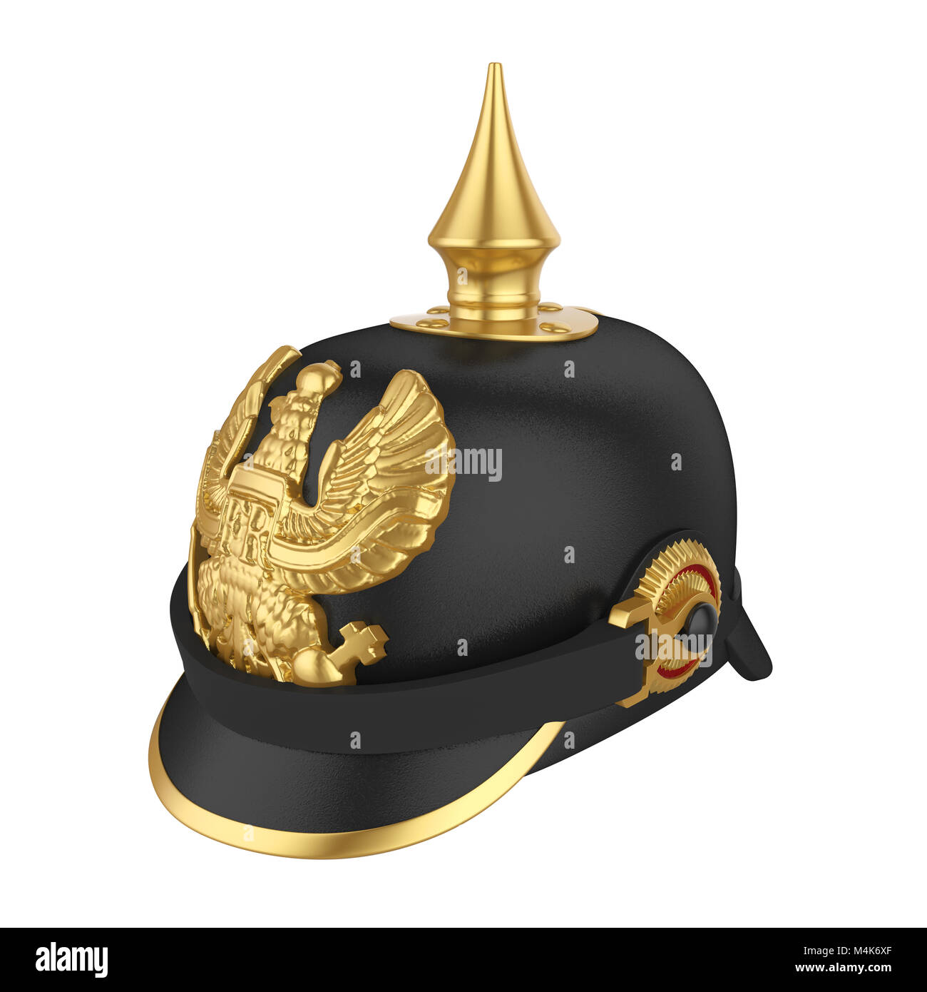 Pickelhaube casco Spiked isolato Foto Stock