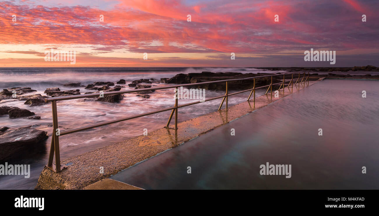 Bagni Coalcliff, NSW. Stampa in edizione limitata. Foto Stock