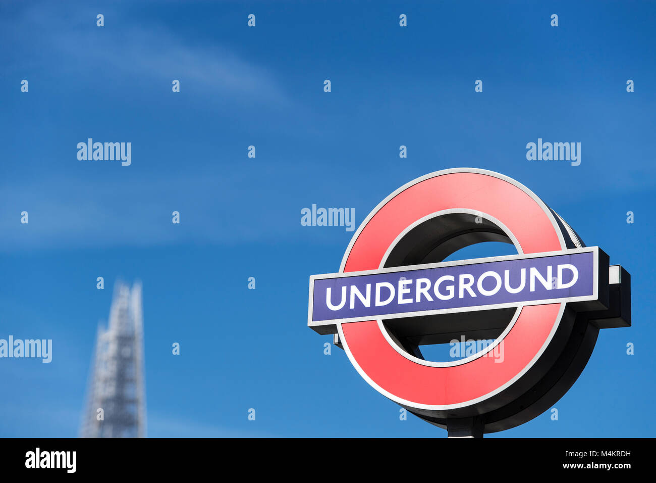 La metropolitana di Londra segno Foto Stock