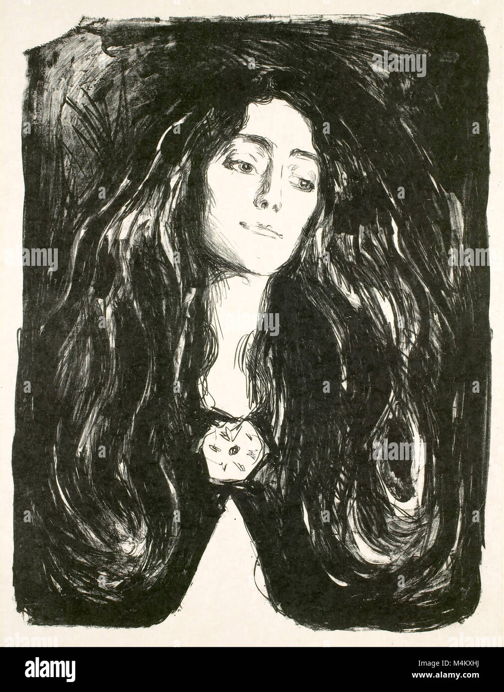Edvard Munch, la spilla. Eva Mudocci. 1903 Foto Stock