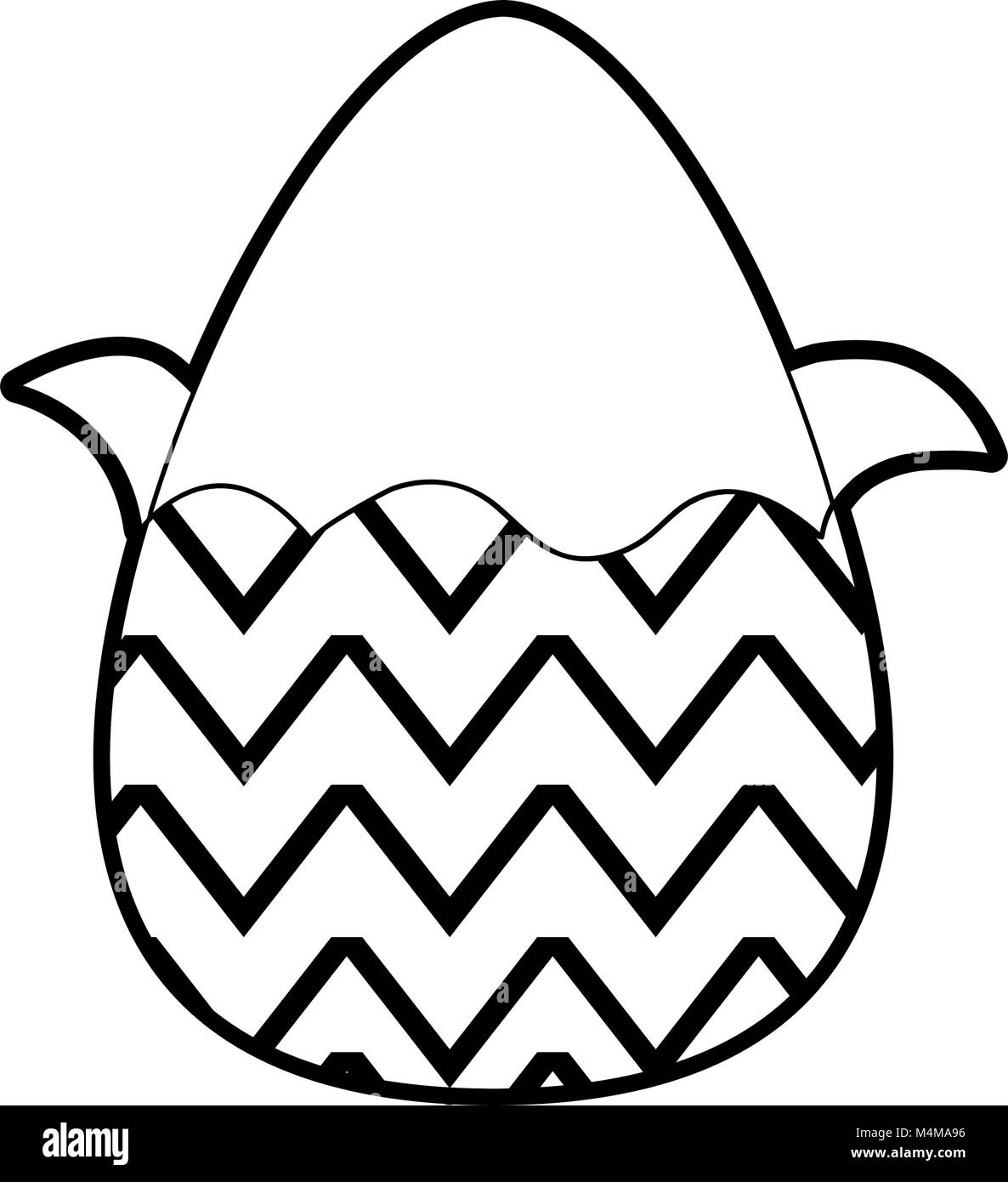 Schema uovo di cioccolato pasqua con figure decorazione Illustrazione Vettoriale