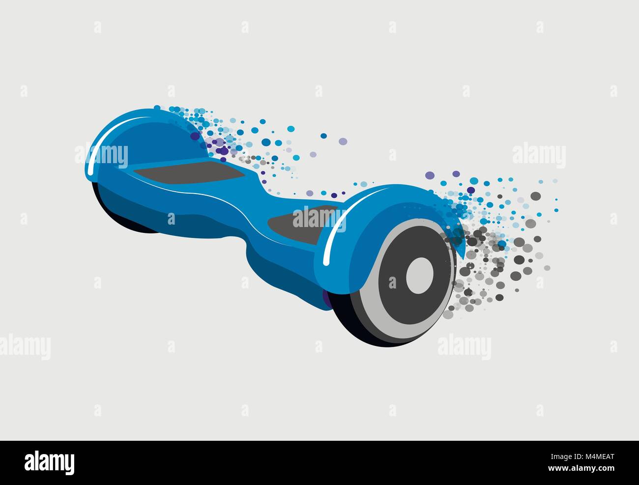 Illustrazione Vettoriale.Hoverboard, segway gyroscooter giroscopio stile piatto 10 eps Illustrazione Vettoriale