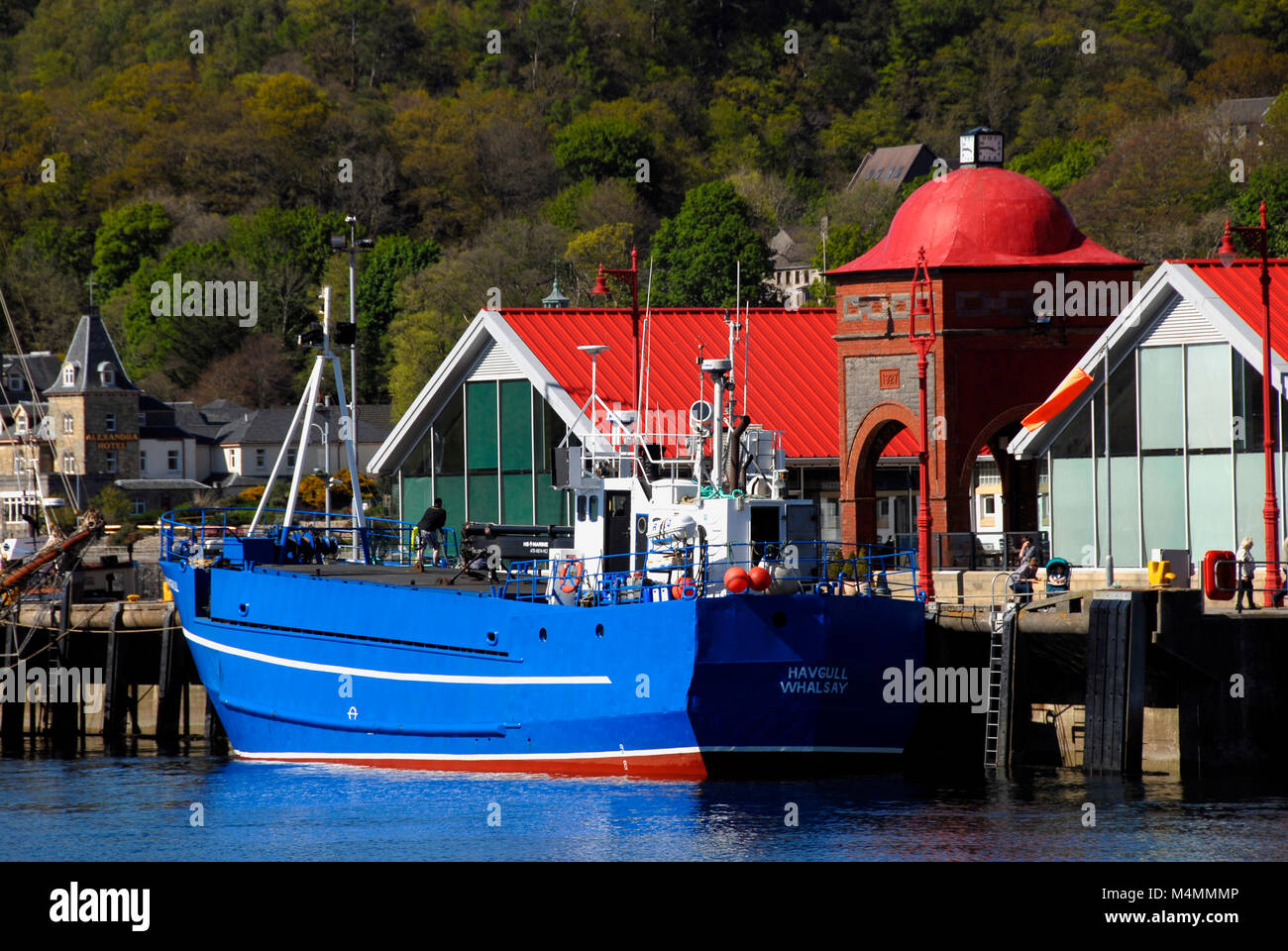La scena del porto, Oban, Argyll, Scozia Foto Stock