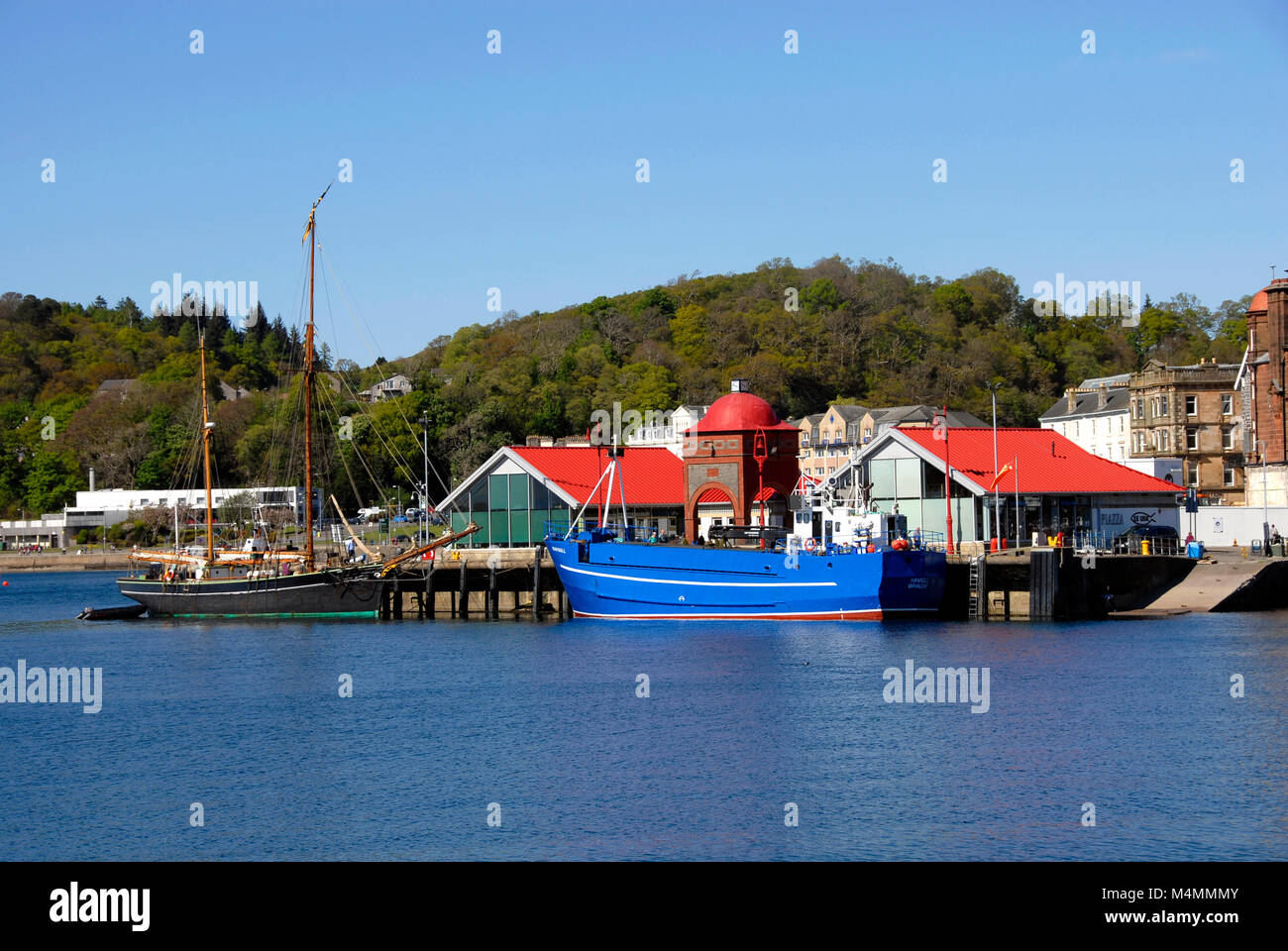 La scena del porto, Oban, Argyll, Scozia Foto Stock