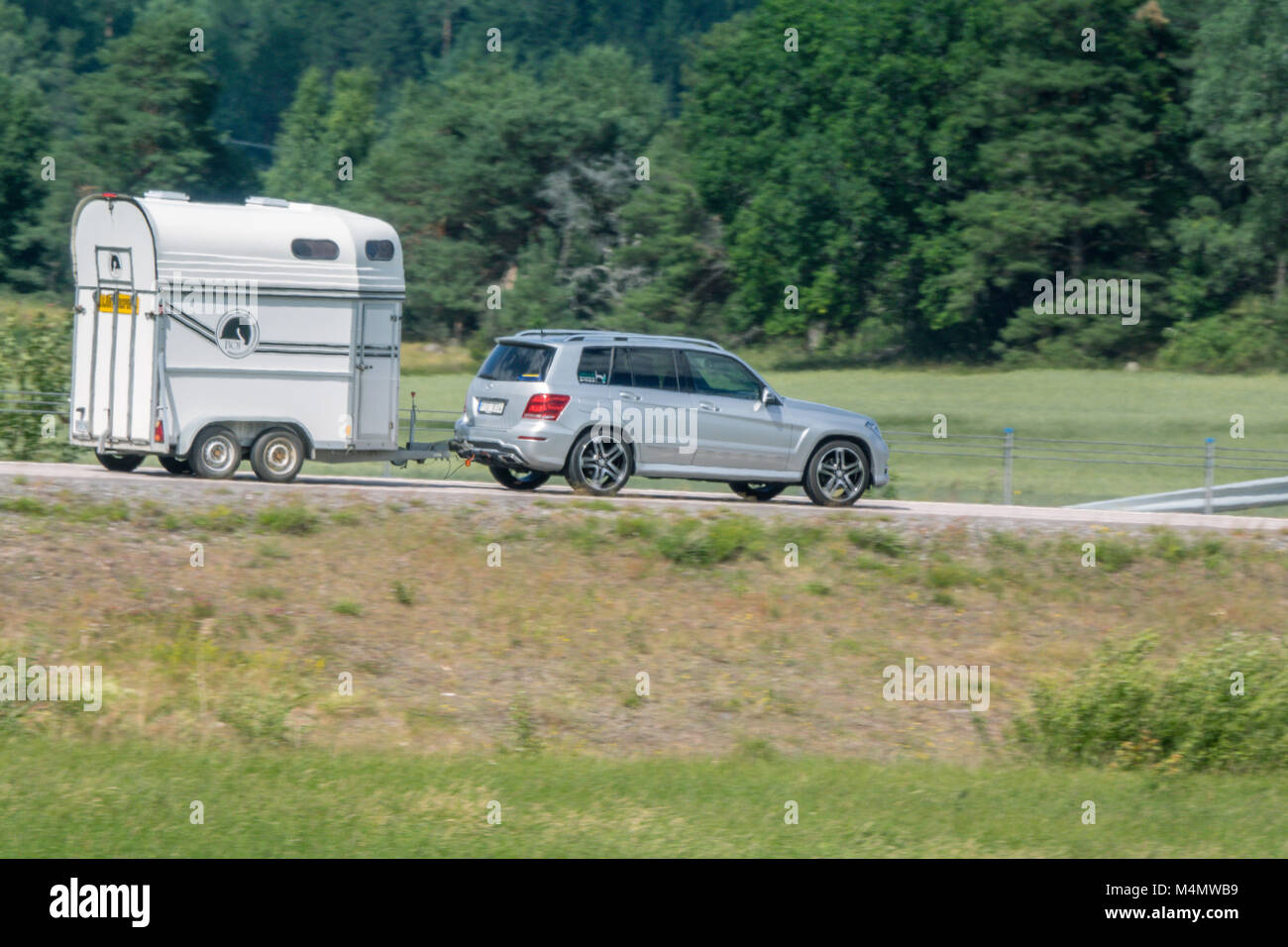 Carrello su una strada rurale Foto Stock