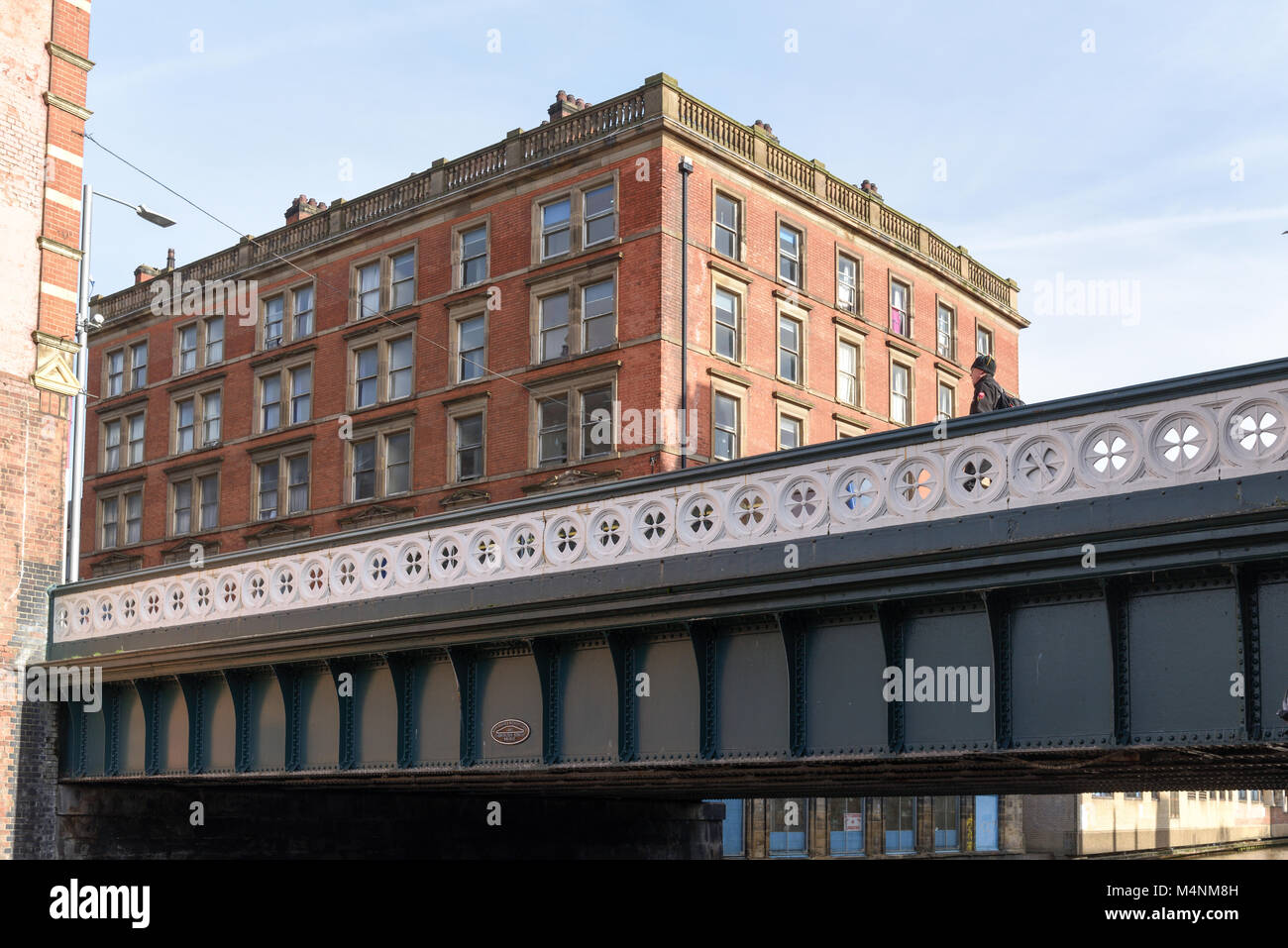 Ponte sul canale Carrington Street a Nottingham, UK. Foto Stock