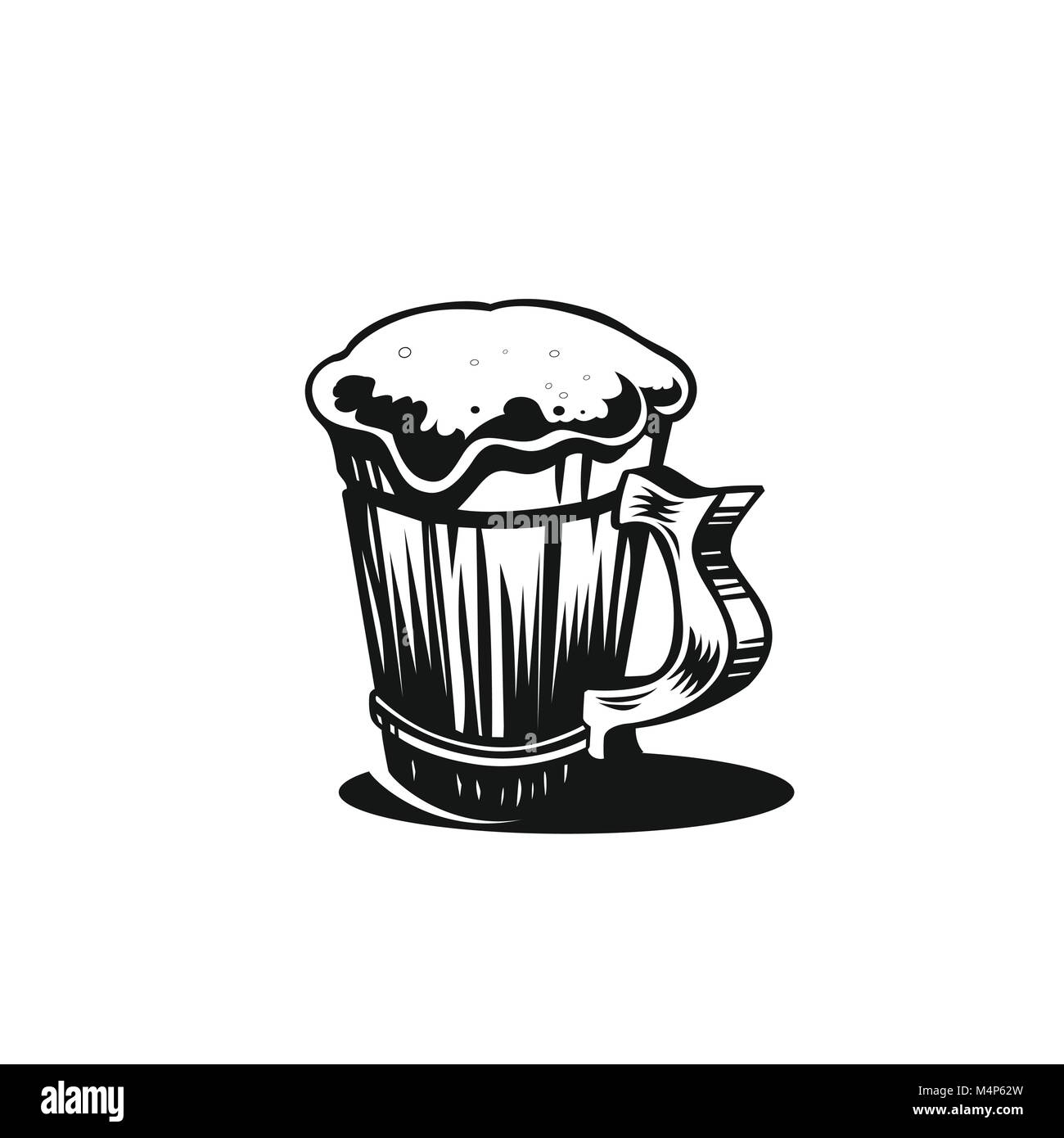 Vettore di birra nera icona. Illustrazione Vettoriale