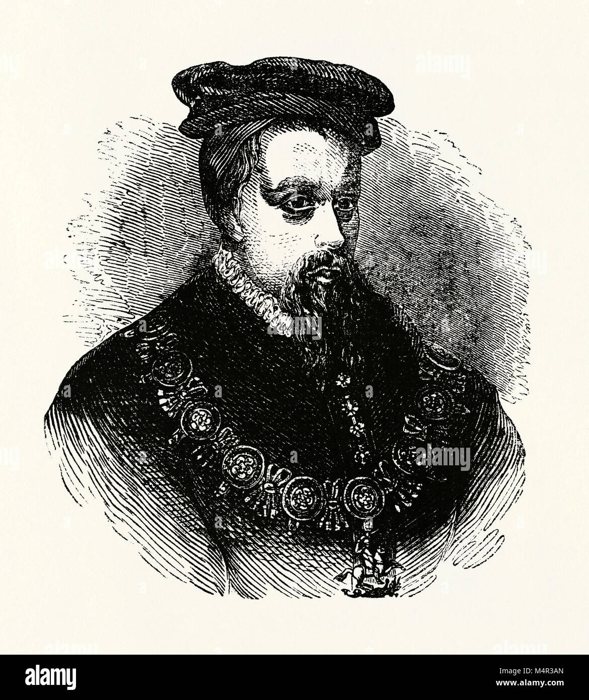 Thomas Stanley, primo conte di Derby (1435-1504) fu un nobile e politico inglese. Era un nobile sbarcato di immenso potere, in particolare in tutto il nord-ovest dell'Inghilterra dove la sua autorità era quasi incontestata, anche dalla Corona. Foto Stock