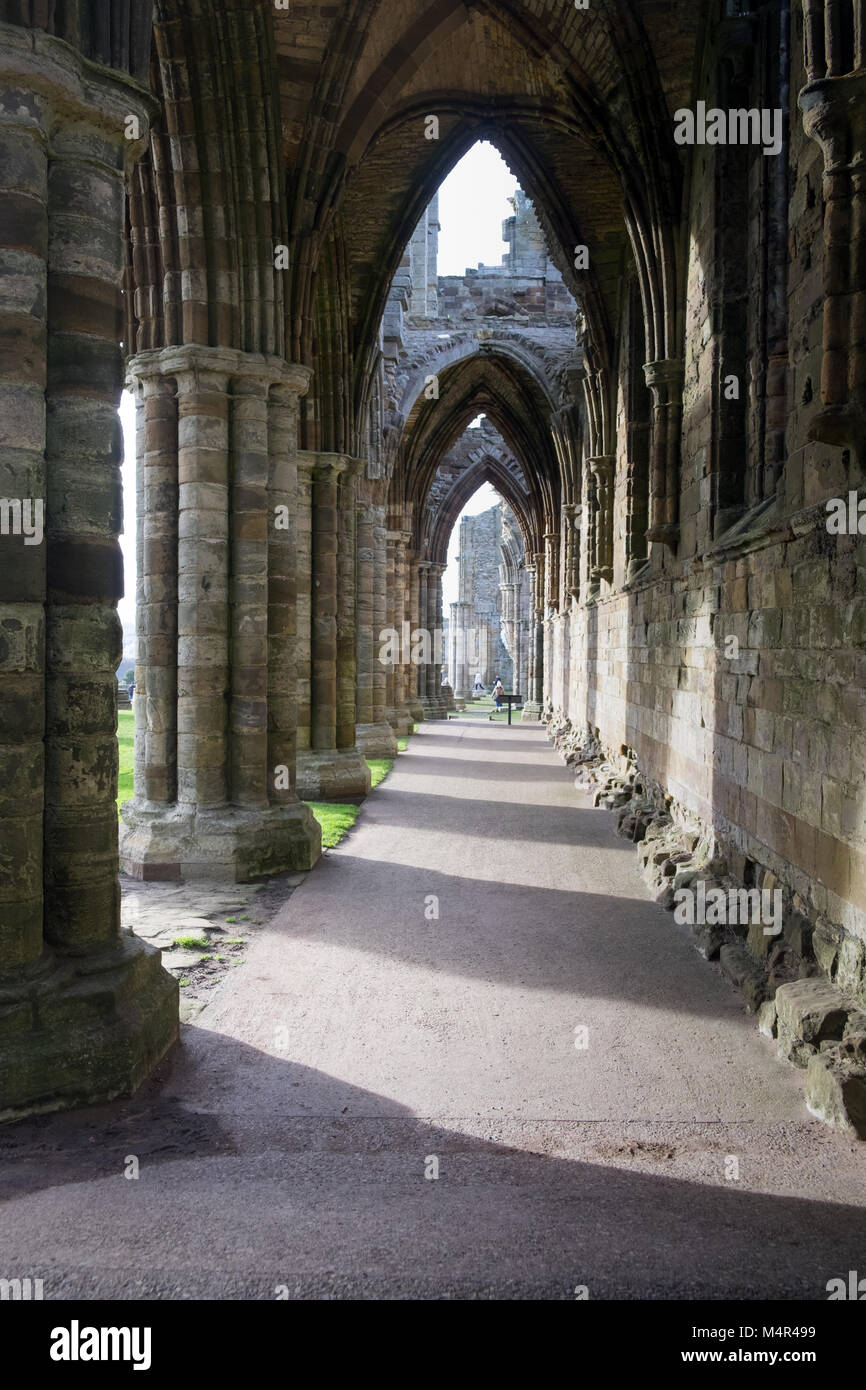 Whitby Abbey, North Yorkshire Foto Stock