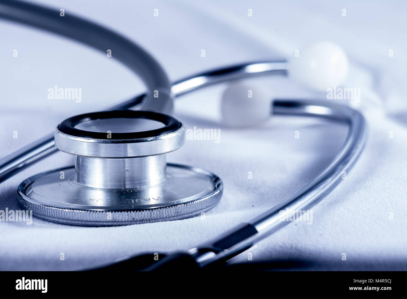 Lo stetoscopio e diagnostica medica Foto Stock