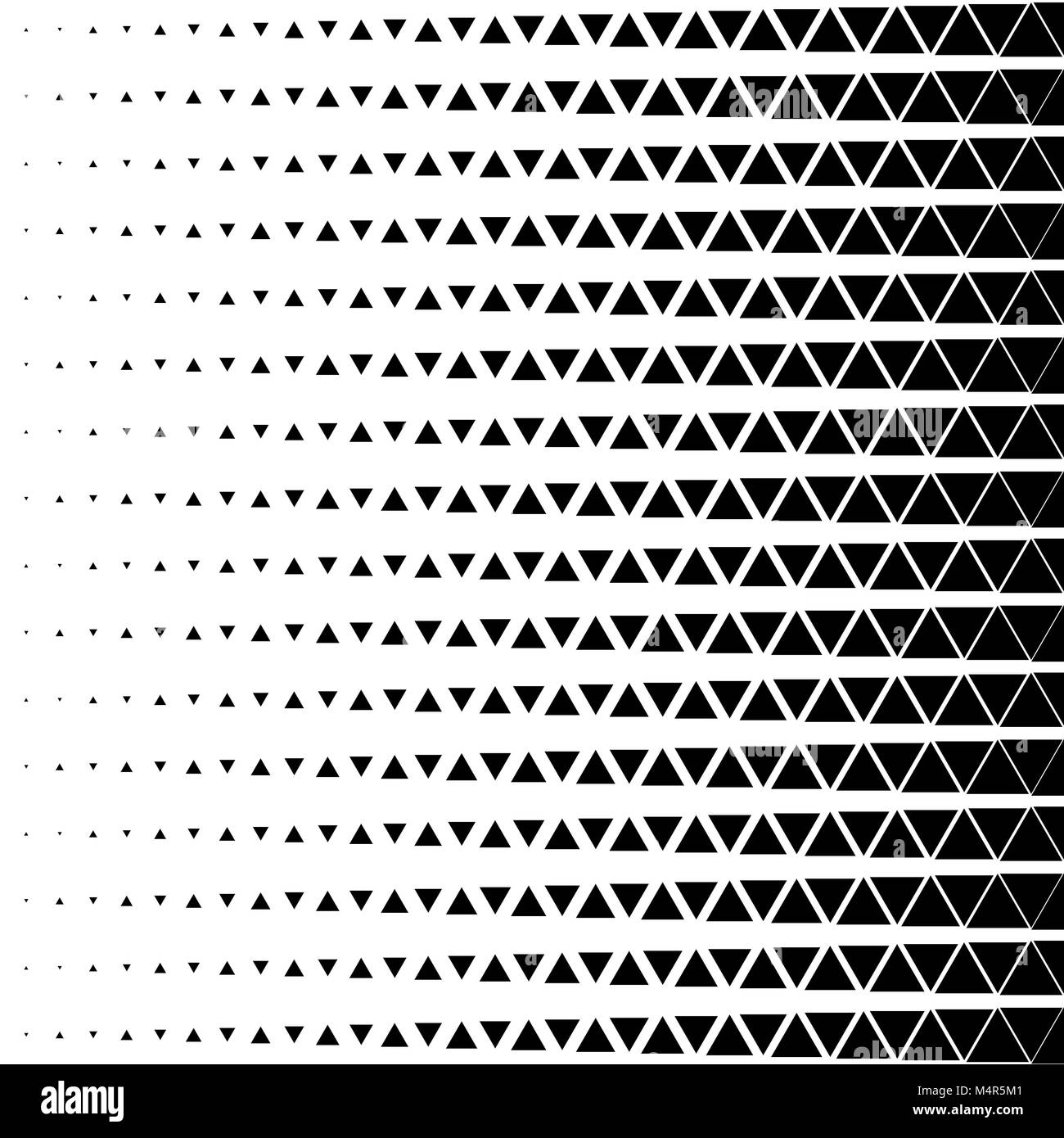 Geometrica astratta in bianco e nero graphic design stampa triangolo halftone pattern. Illustrazione Vettoriale Illustrazione Vettoriale