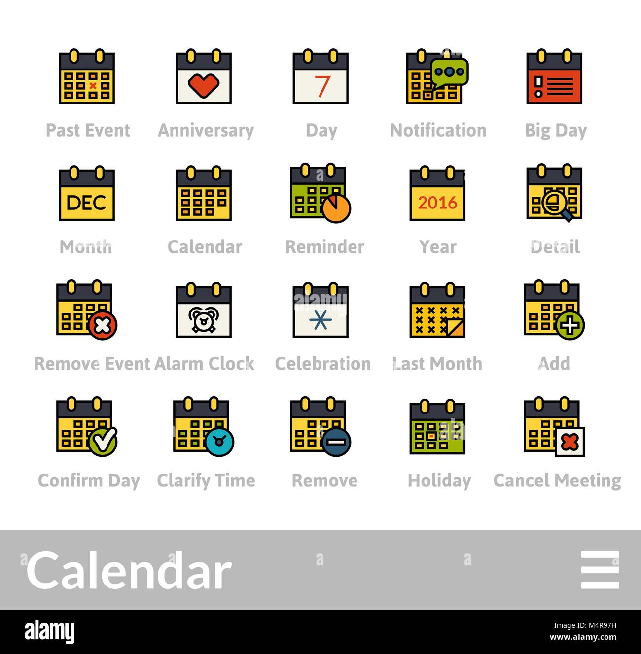 Icone di contorno sottile design piatto, linea moderna e lo stile di corsa Illustrazione Vettoriale