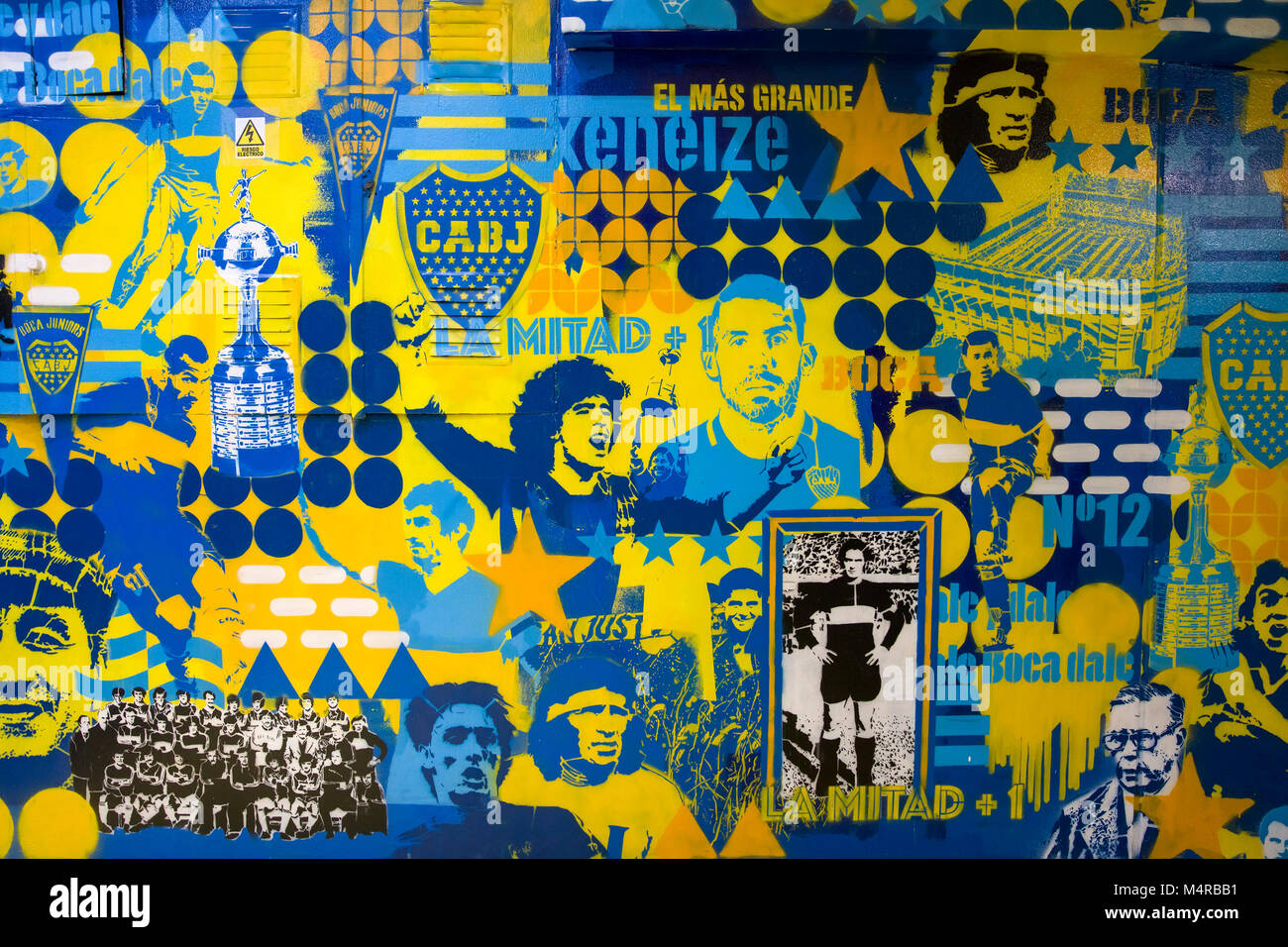 Dettaglio dal Museo de la Pasion Boquense a La Boca, Buenos Aires, Argentina. Foto Stock