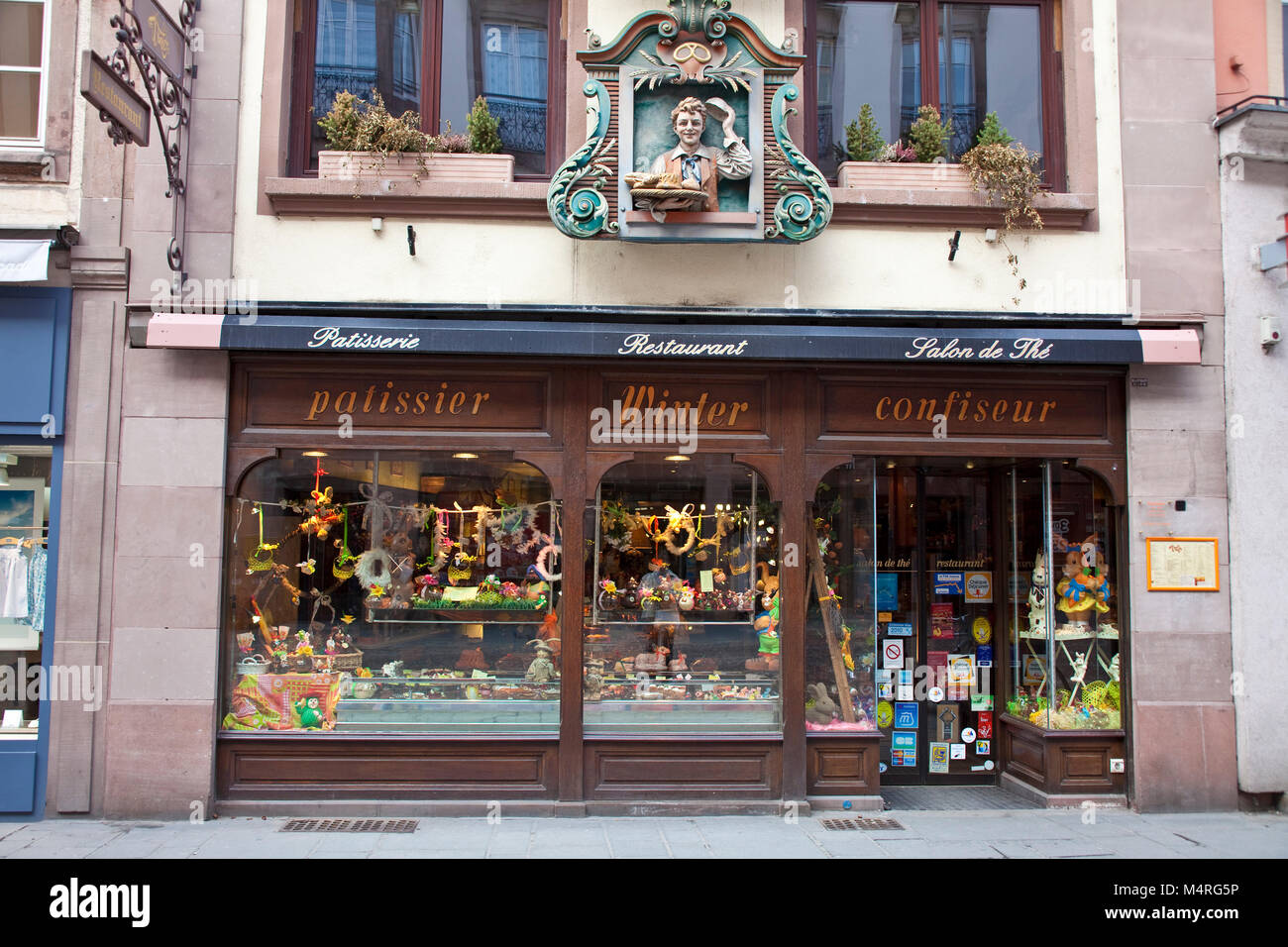 Pasticceria, creatore di cioccolato al centro di Strasburgo, l'Alsazia, Bas-Rhin, Francia, Europa Foto Stock