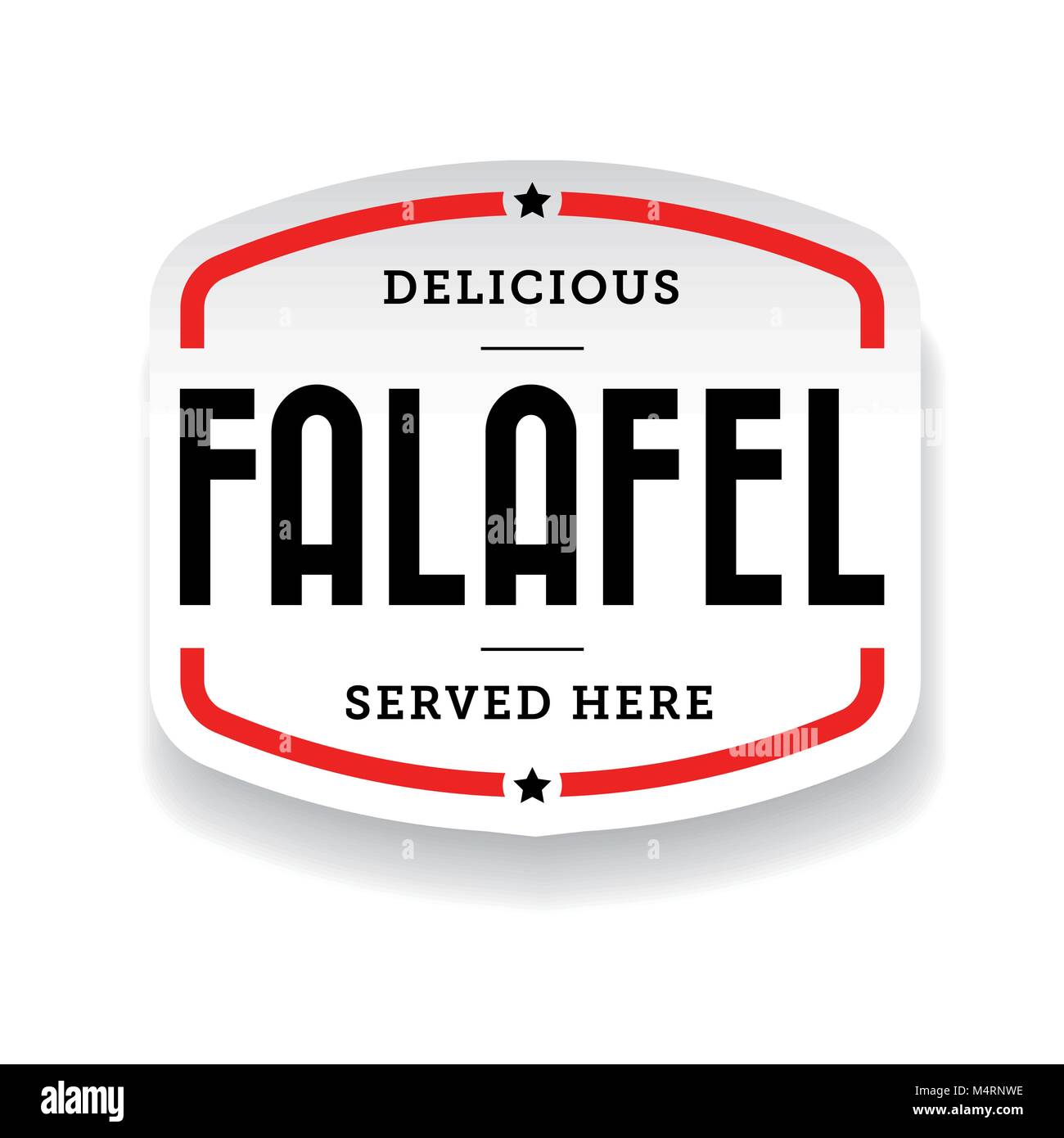 Falafel cucina araba etichetta Illustrazione Vettoriale