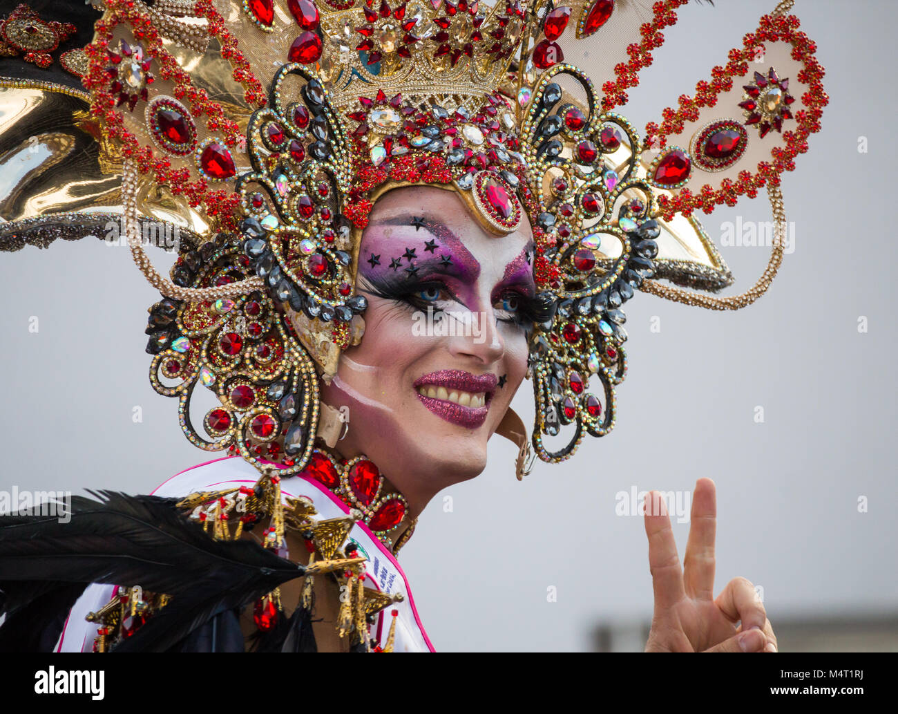 Drag Queen a Las Palmas carnevale a Gran Canaria Isole Canarie Spagna Foto  stock - Alamy