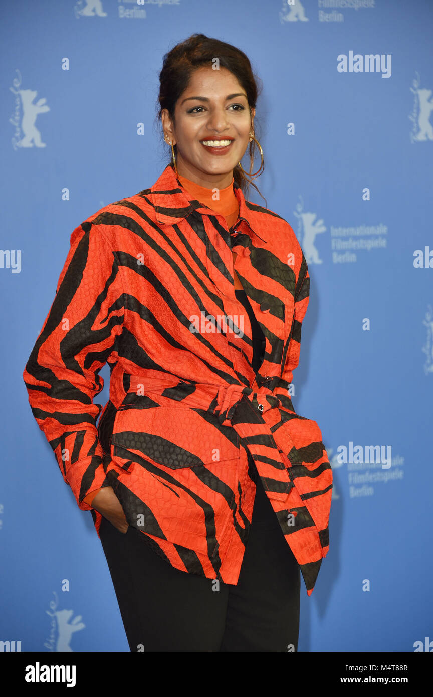 Berlino, Germania. Xvii Feb, 2018. Maya Arulpragasam durante il 'Matangi/Maya /M.I.A.' photocall al 68esimo Festival Internazionale del Cinema di Berlino/Berlinale 2018 il 17 febbraio 2018 a Berlino, Germania. | Utilizzo di credito in tutto il mondo: dpa/Alamy Live News Foto Stock