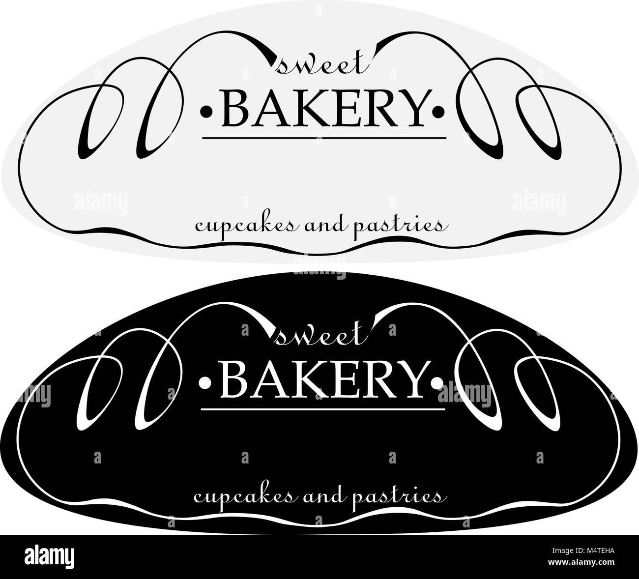 Abstract minimalista focaccia dolce pasticceria logo Illustrazione Vettoriale