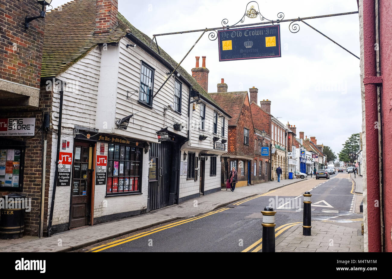 Edenbridge Kent REGNO UNITO Feb 2018 - Ye Old Crown Inn Foto Stock