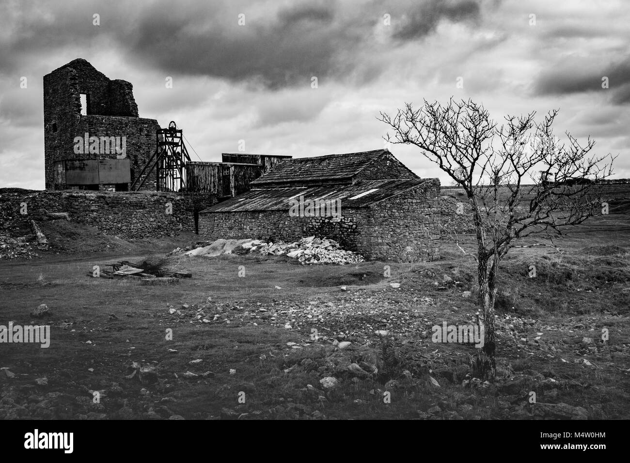 Gazza miniera in Peak District Foto Stock