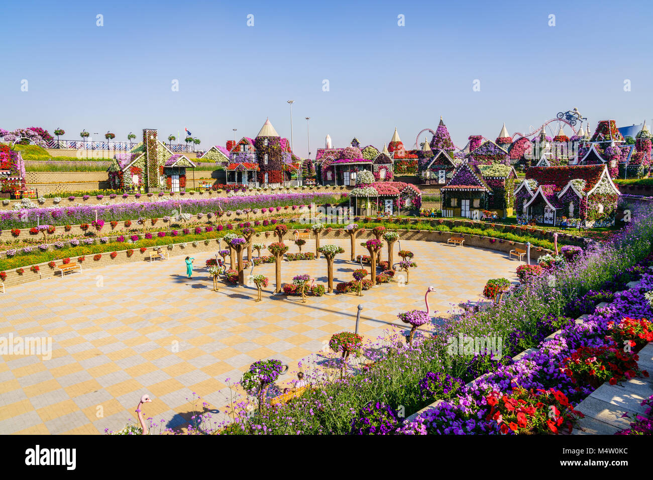 Dubai, UAE, Dicembre 12, 2016: miracolo Garden è una delle principali attrazioni turistiche in Dubai EMIRATI ARABI UNITI Foto Stock