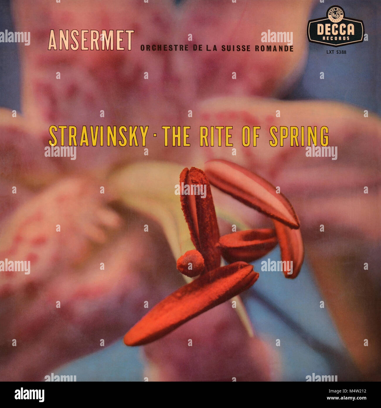 Stravinsky, Ansermet, l'Orchestre De la Suisse Romande - copertina originale dell'album in vinile - The Rite of Spring - 1958 Foto Stock