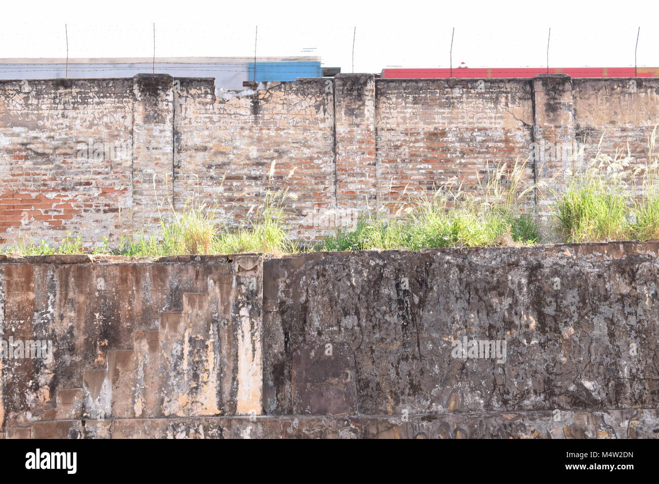 Parete in rovine di vuota il sacco Foto Stock