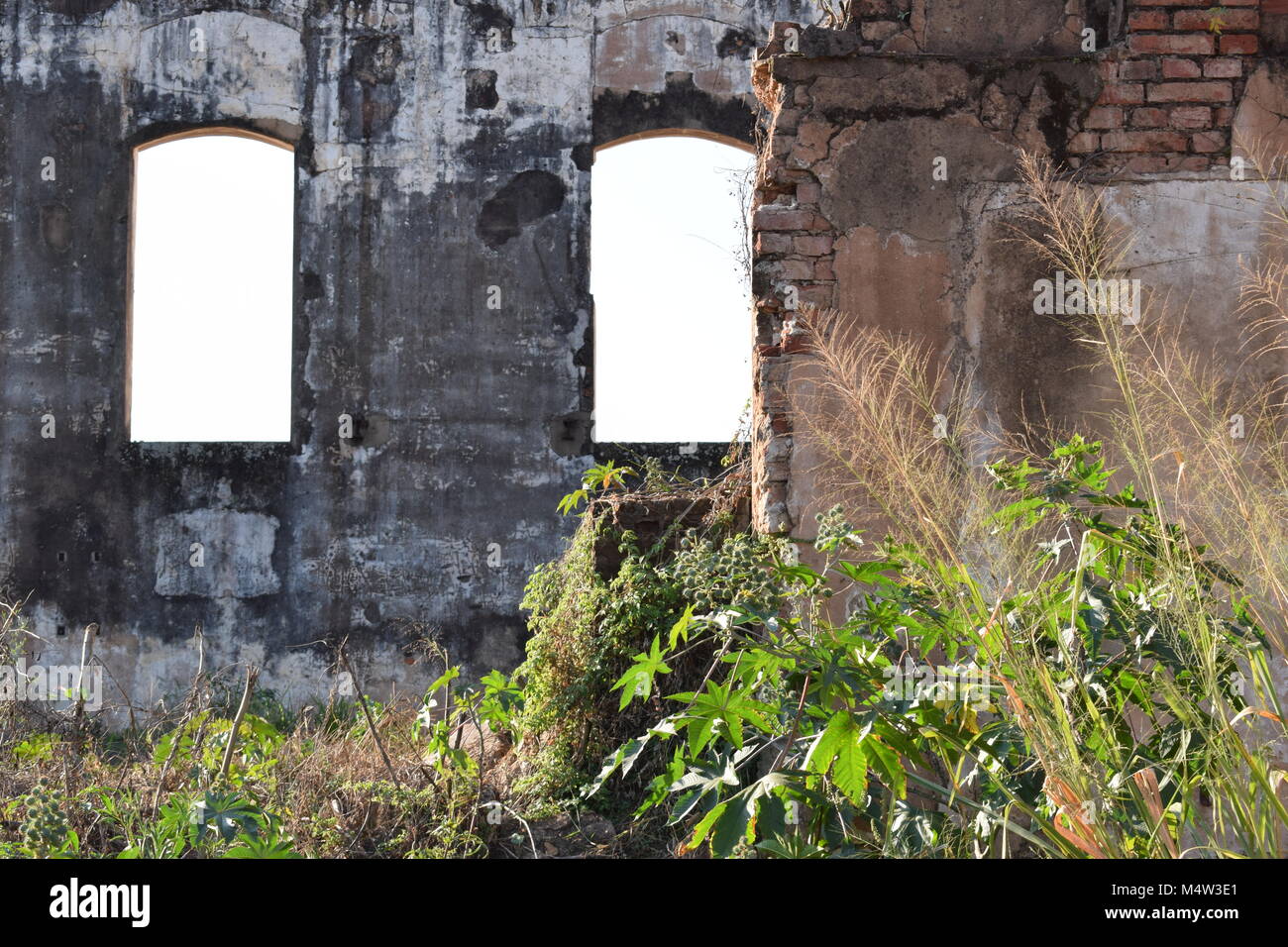 Xix secolo rovina in fabbrica Windows Foto Stock