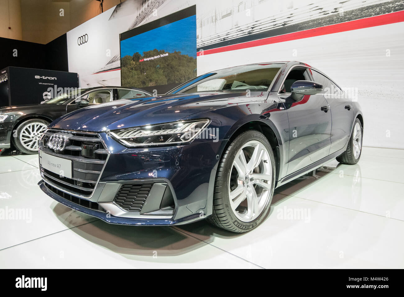 Blue 2019 Audi A7 Foto Stock - Alamy