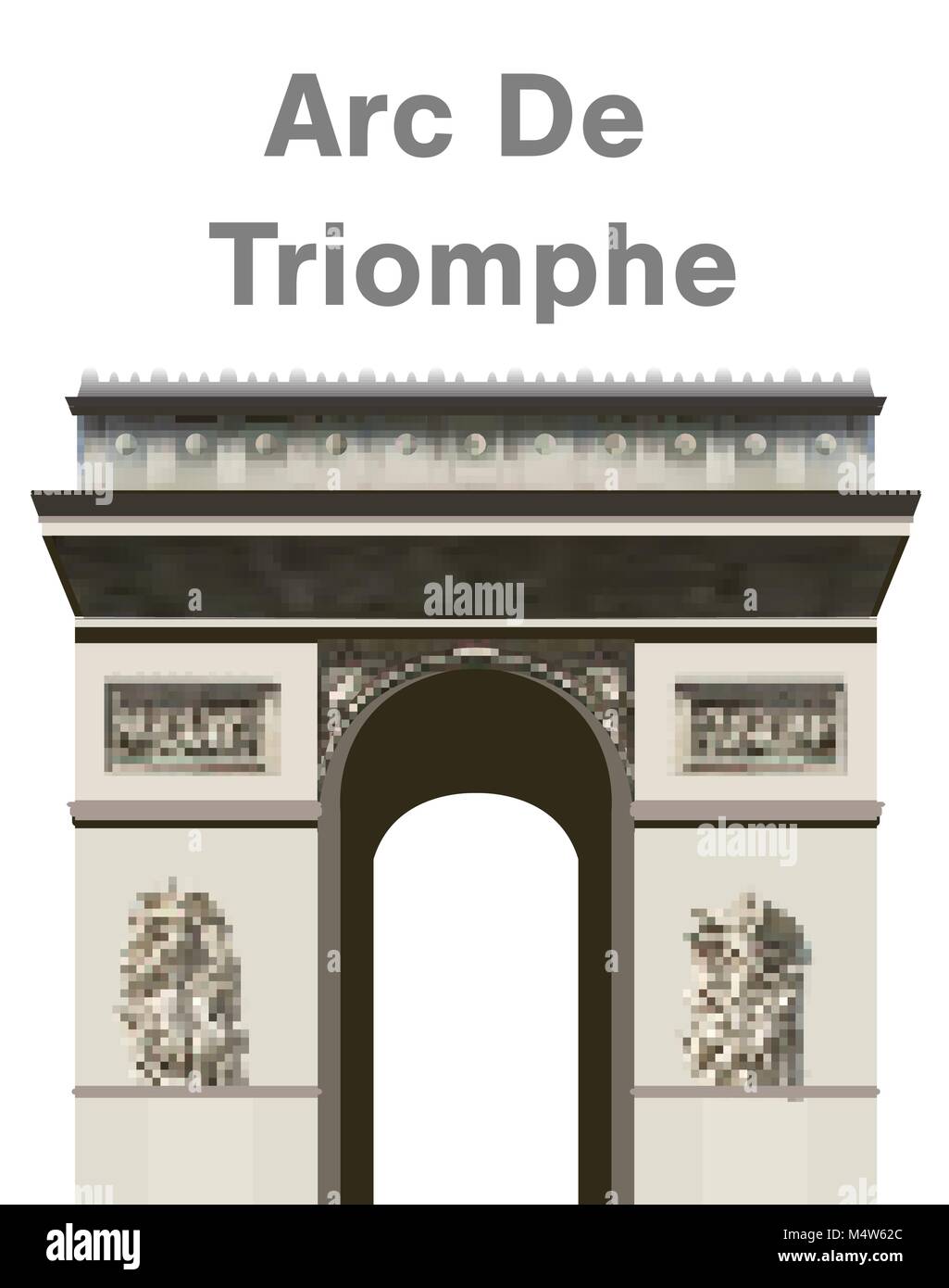 Arc de triomphe o porta vittoria della Francia Illustrazione Vettoriale