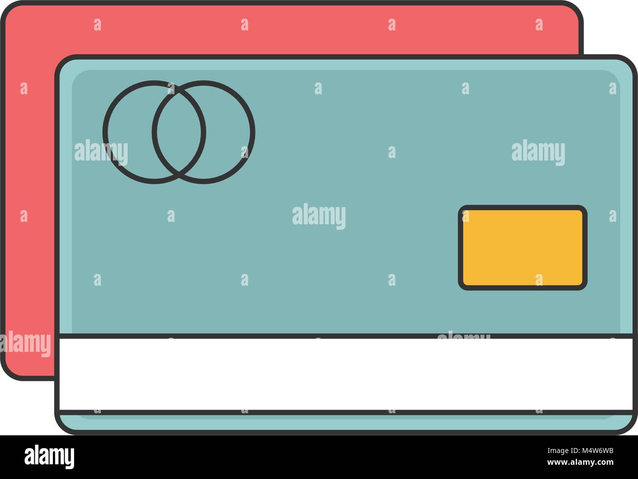 Bancomat e carta di credito vettore Icona Profilo illustrazione Illustrazione Vettoriale