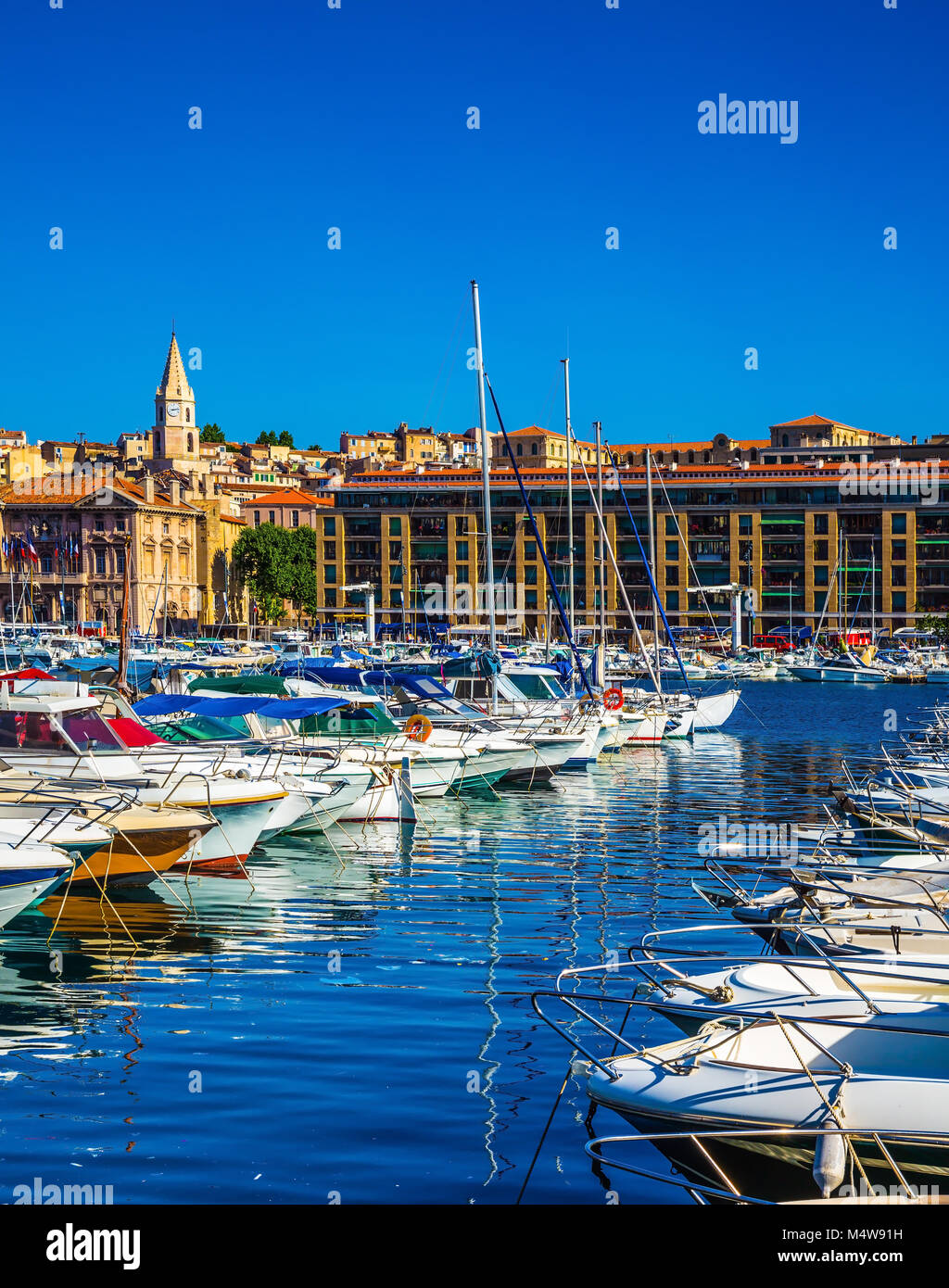 La zona di acqua di Marsiglia Porto Vecchio Foto Stock