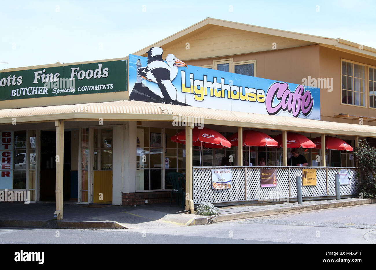 Lighthouse Cafe a Kingscote su Kangaroo Island Foto Stock