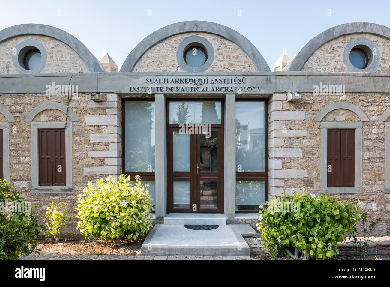 Vista esterna di Bodrum Institute of Nautical Archaeology in Bodrum,Turchia.23 agosto 2017. Foto Stock
