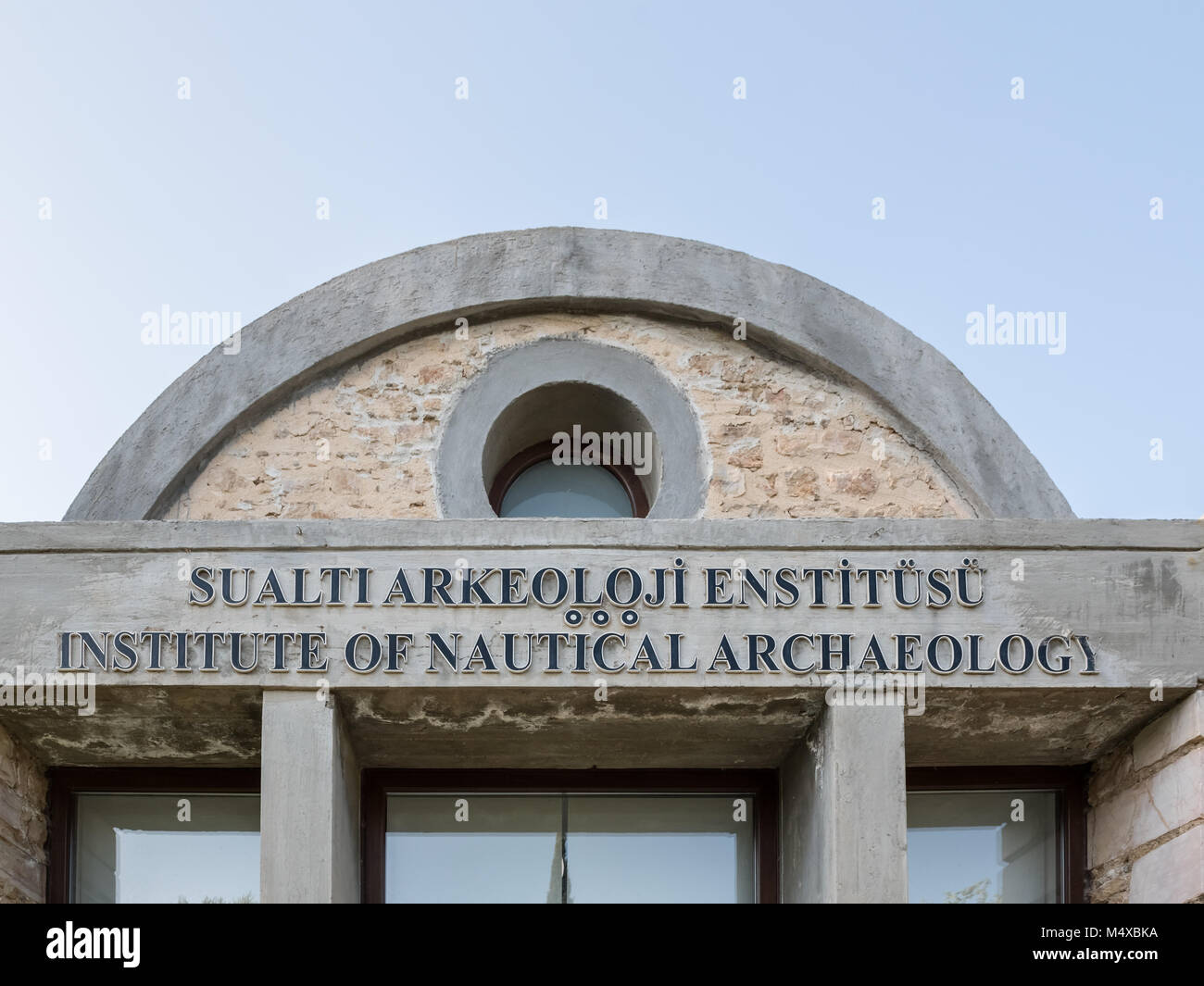 Vista esterna di Bodrum Institute of Nautical Archaeology in Bodrum,Turchia.23 agosto 2017. Foto Stock