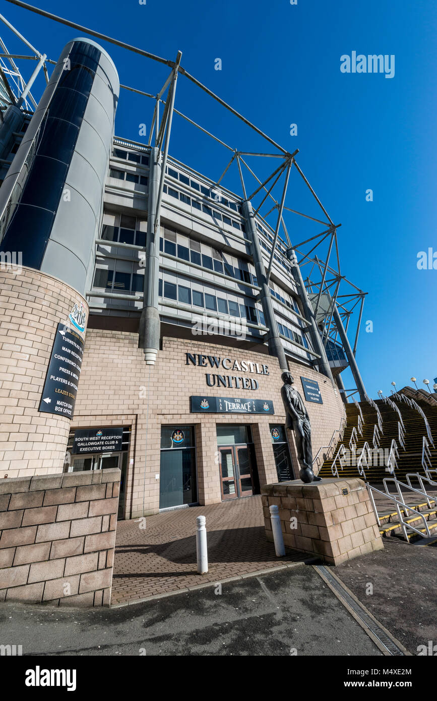 La Newcastle United Football Ground, Newcastle upon Tyne, Regno Unito Foto Stock