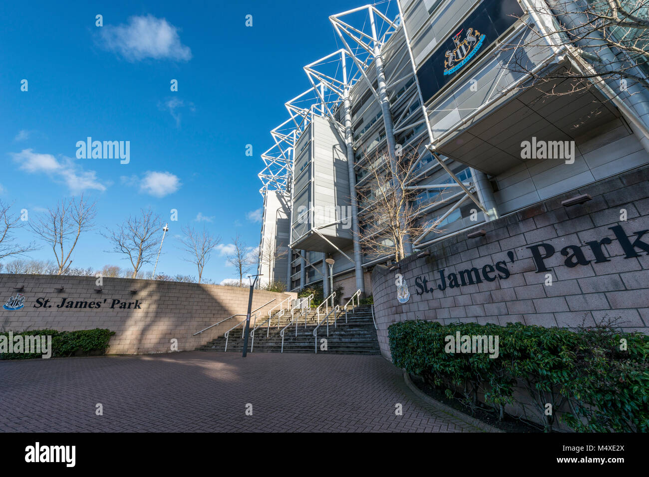 La Newcastle United Football Ground, Newcastle upon Tyne, Regno Unito Foto Stock