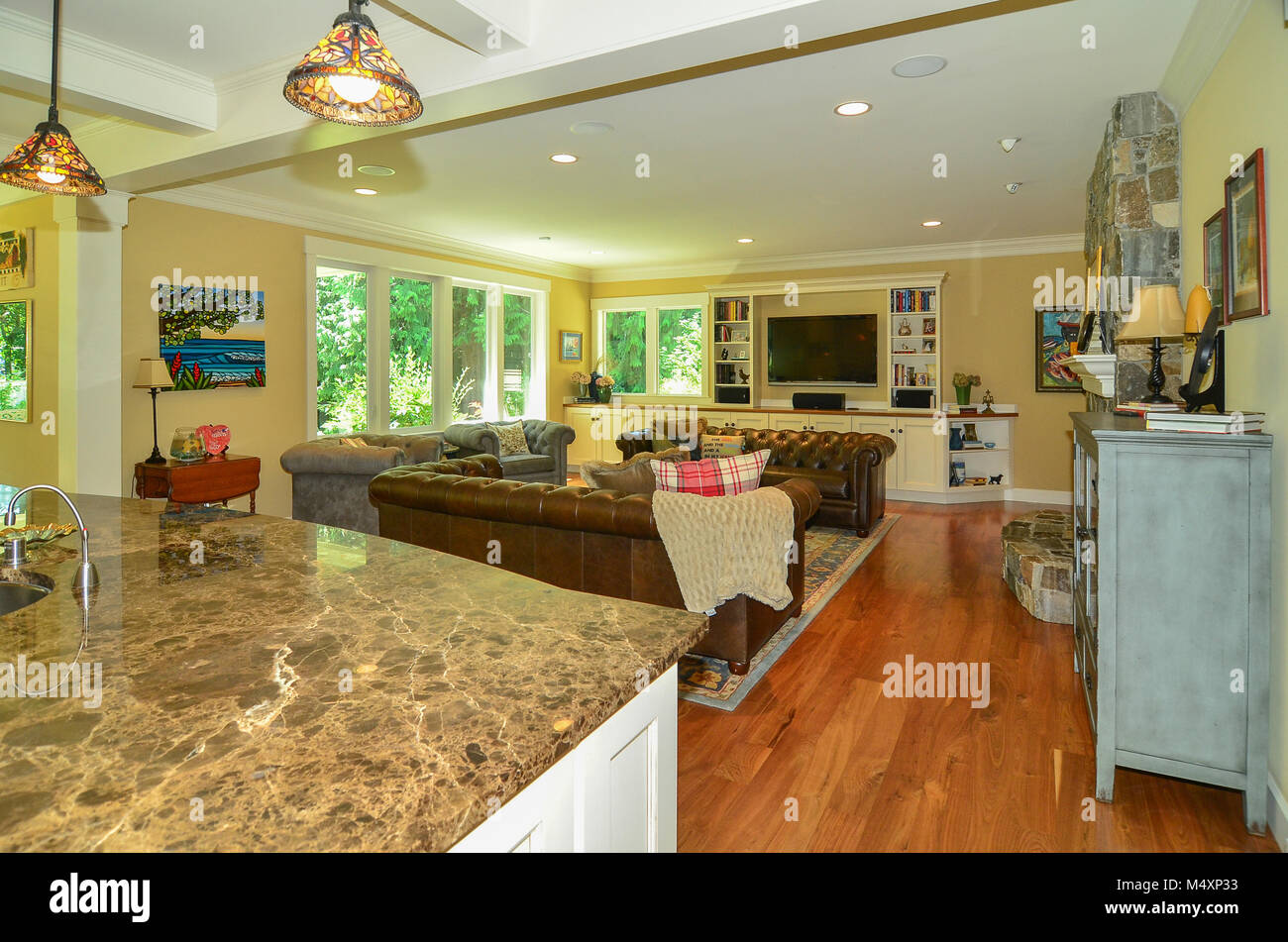 Casa Tradizionale Design & decor interno nel nord-ovest del Pacifico (USA) Foto Stock