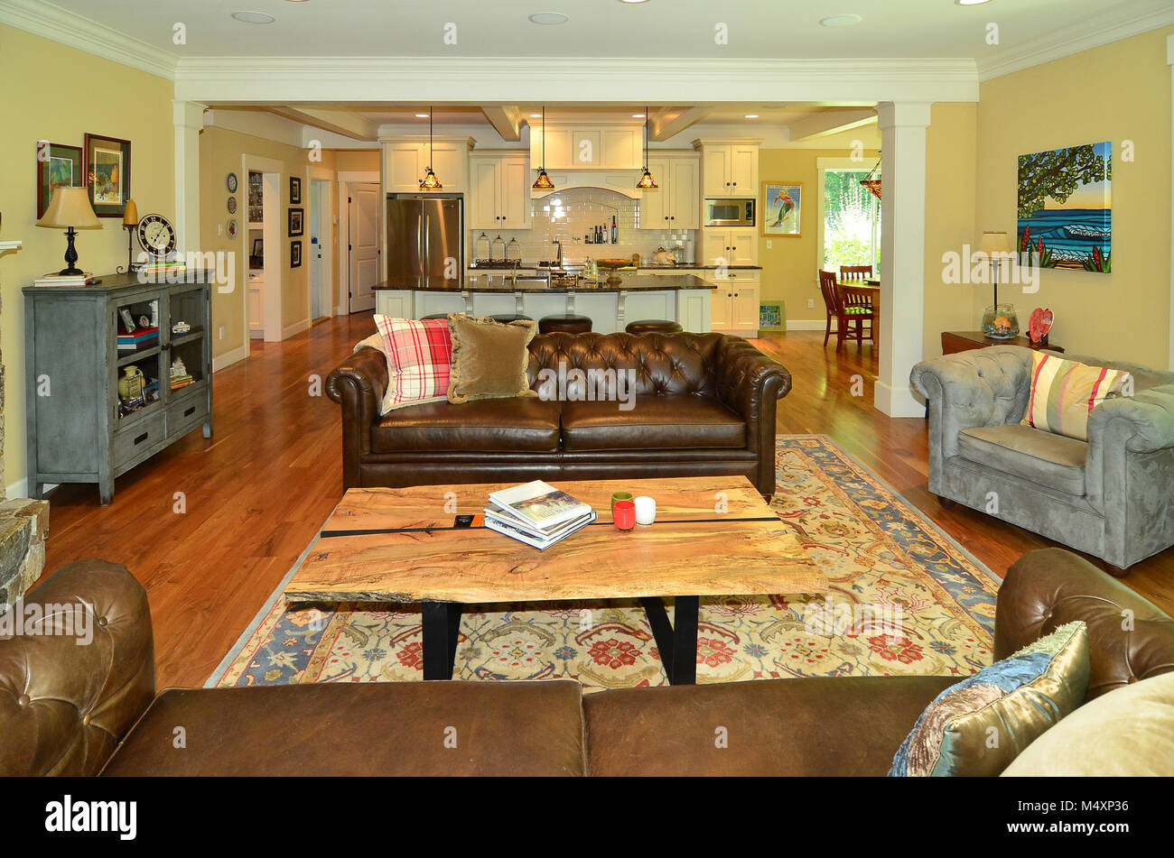 Casa Tradizionale Design & decor interno nel nord-ovest del Pacifico (USA) Foto Stock