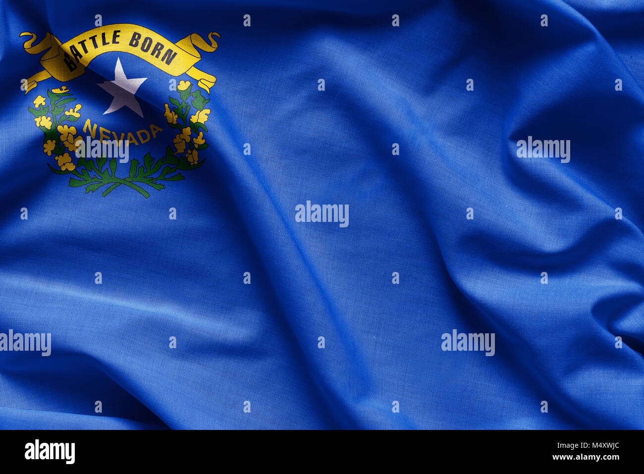 La consistenza del tessuto del Nevada bandiera - bandiere di Stati Uniti Foto Stock